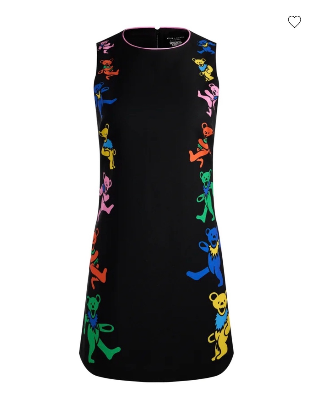 Alice + Olivia x Grateful Dead Dancing Bears Mini Shift Dress Sz 12 NWT - Picture 6 of 7